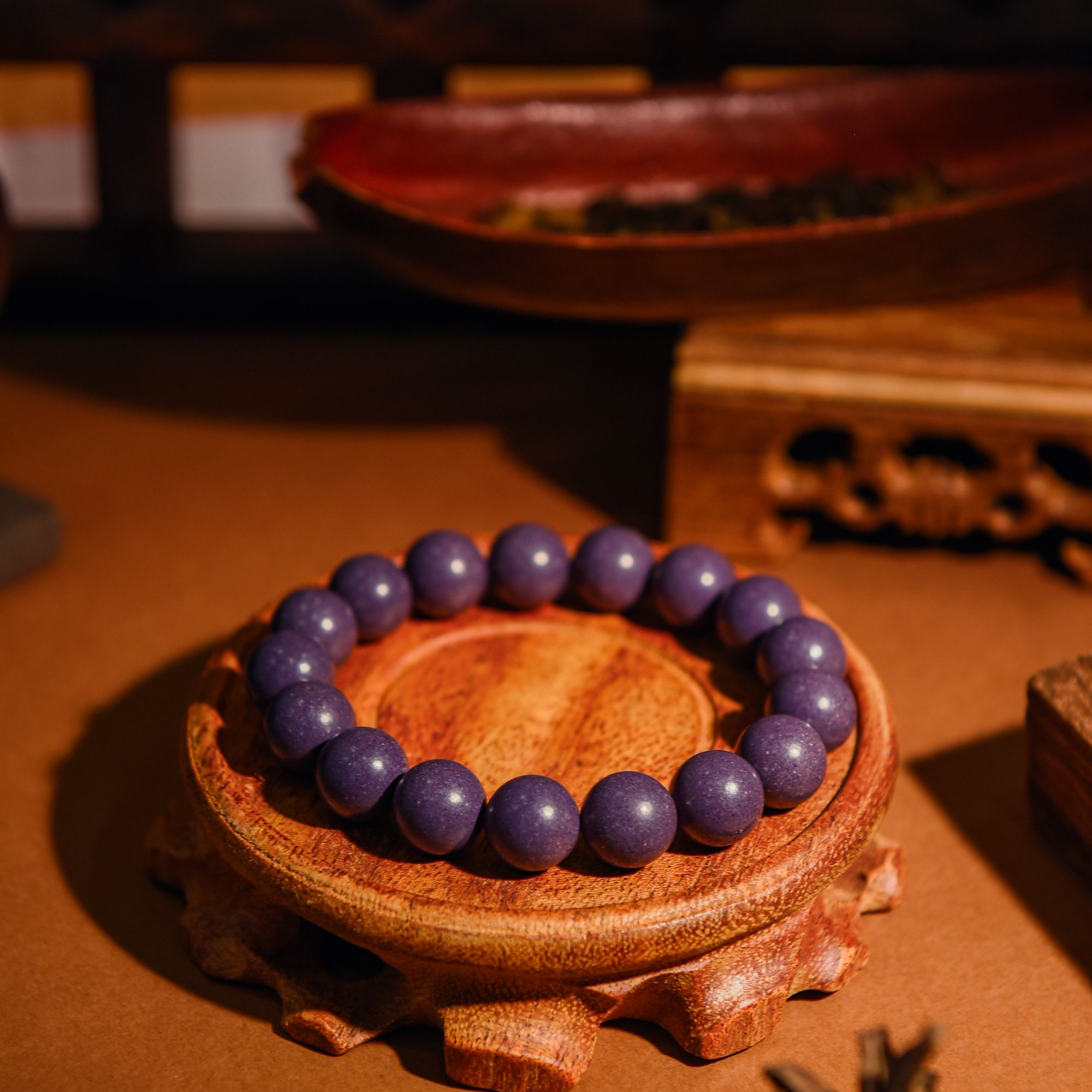 <真正非遗>宫皇顺紫气东来12mm非遗单圈手串ghstghxz002