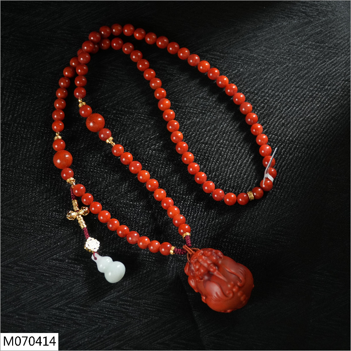 【老掌柜】大貔貅/南红项链  M070414