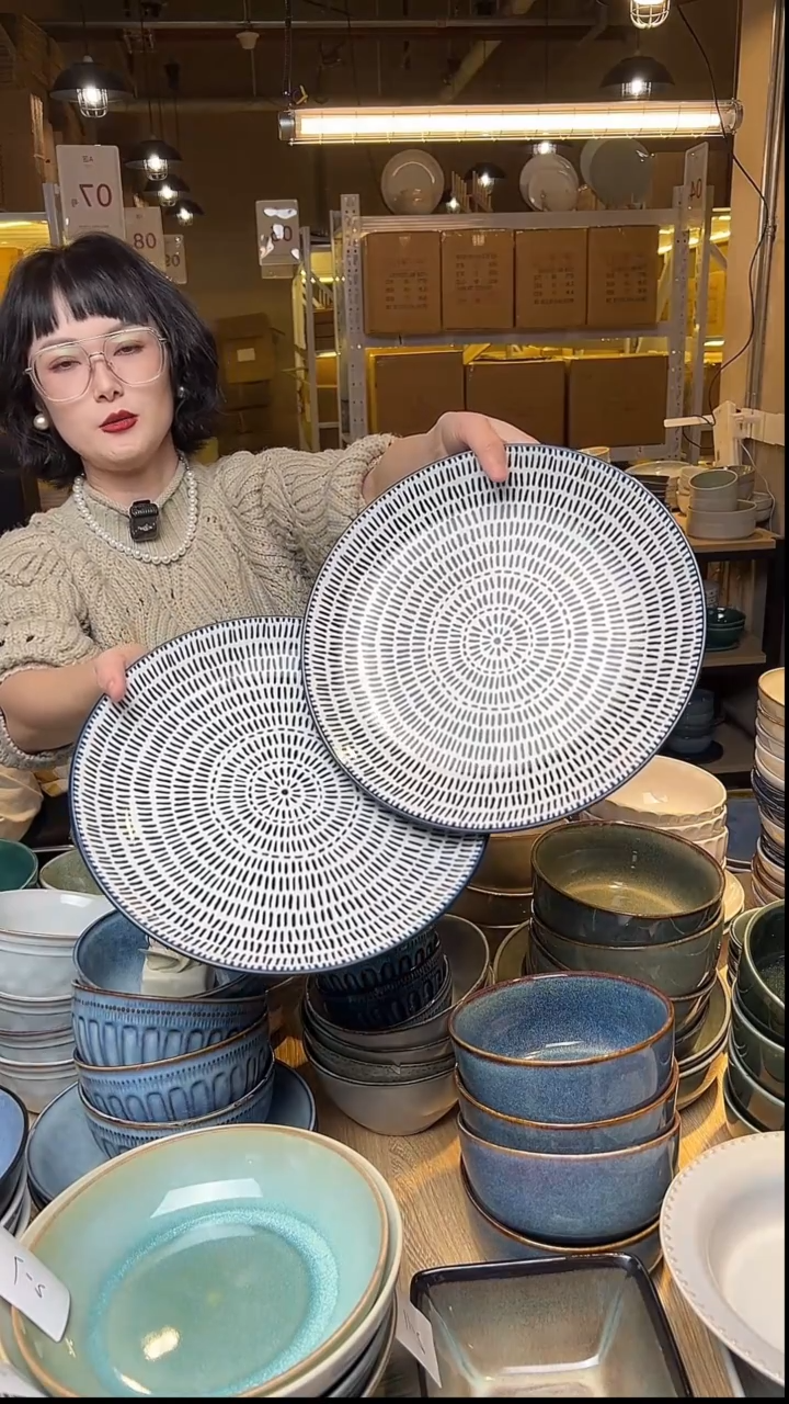 瓷116外贸尾货窑变釉下彩默认微瑕