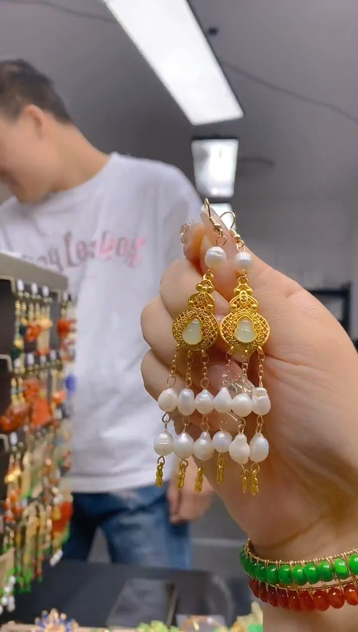 【闪购商品】淡水珍珠耳饰合金292珍珠耳饰