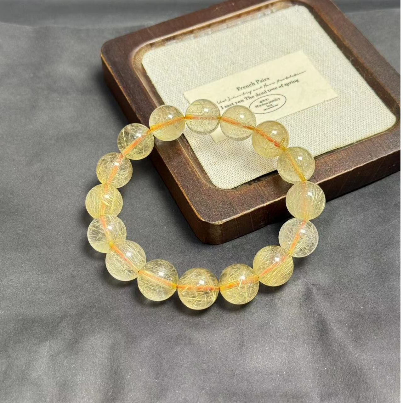 【晶禾Studio】维纳斯 金发晶手串