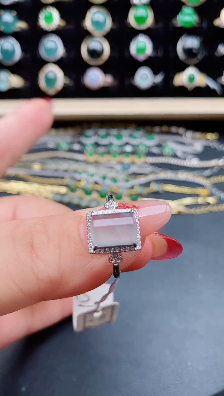 【闪购商品】翡翠戒指银S925镶嵌508805