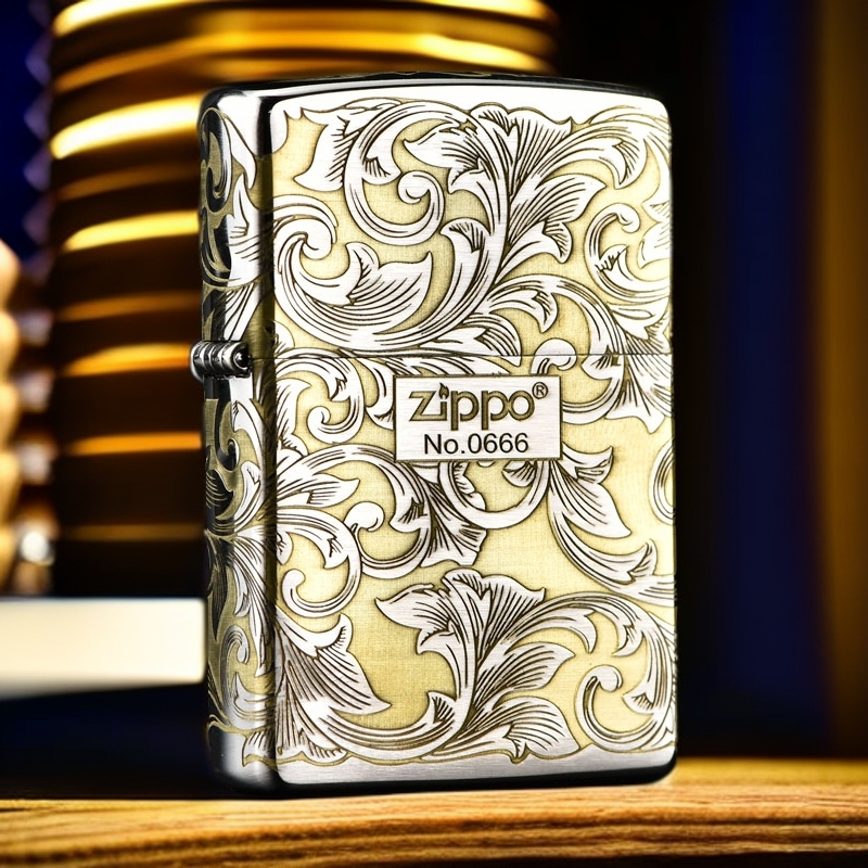 zippo打火机正版镀铬五面大唐草之宝情人节送男友高档礼物DYJ1