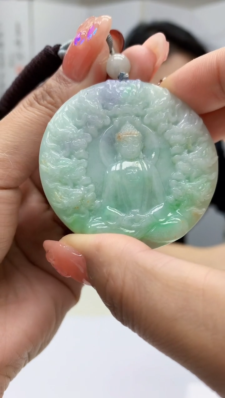 【闪购商品】定制翡翠未镶嵌3123MM-毛货挂件49
