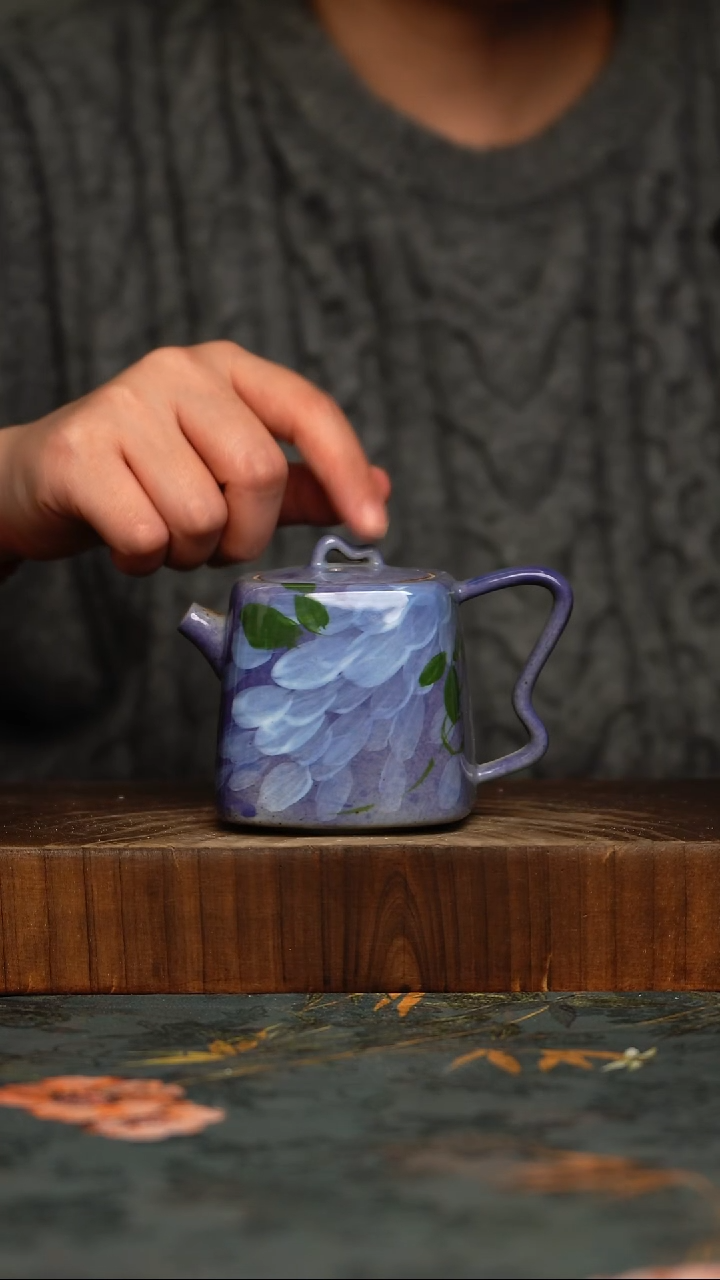 瓷片釉下彩手工手绘同款陶器