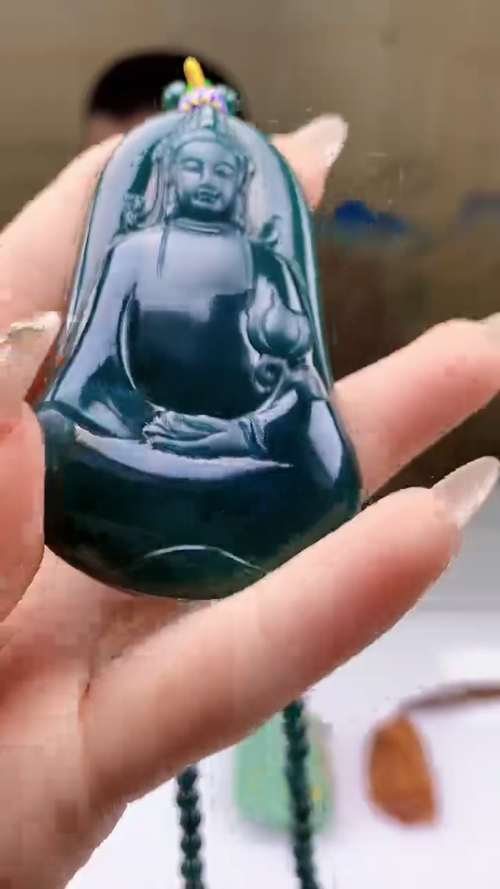 【闪购商品】定制翡翠未镶嵌4812ty-毛货挂件63