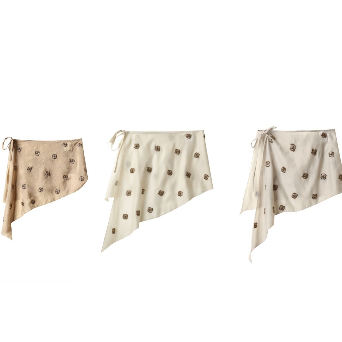 ICE  25新款原创复古重工刺绣百搭防走光夏季亚麻半身屁帘时尚女