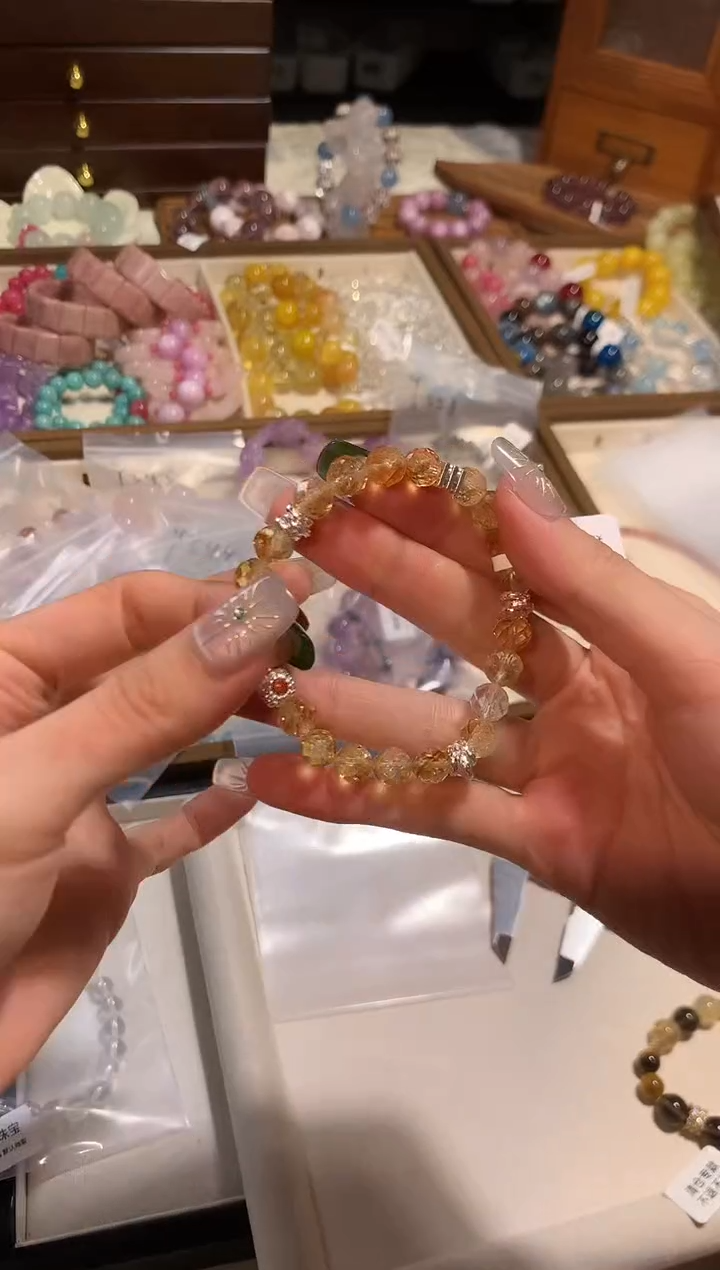 水晶手链合金361天然水晶手串 多样性发货