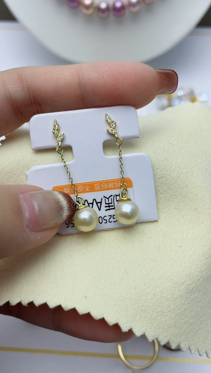 【闪购商品】海水珍珠耳饰银S925镶嵌W19