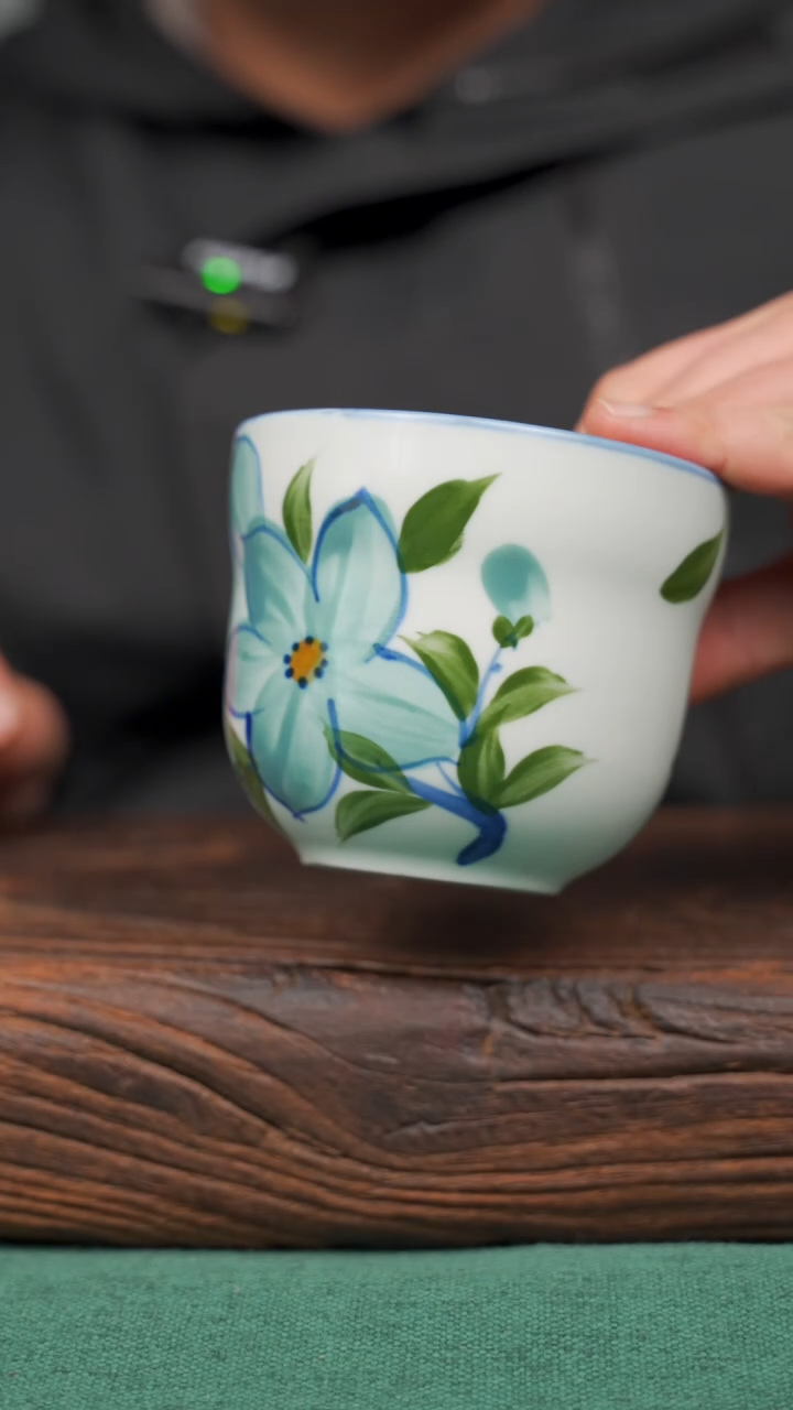 【闪购商品】瓷片94景德镇杯釉下手工手绘瓷器