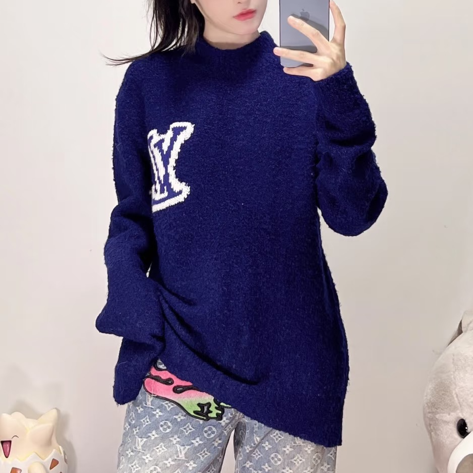 99新 LouisVuitton/路易威登 S码 蓝色 针织 毛衣
