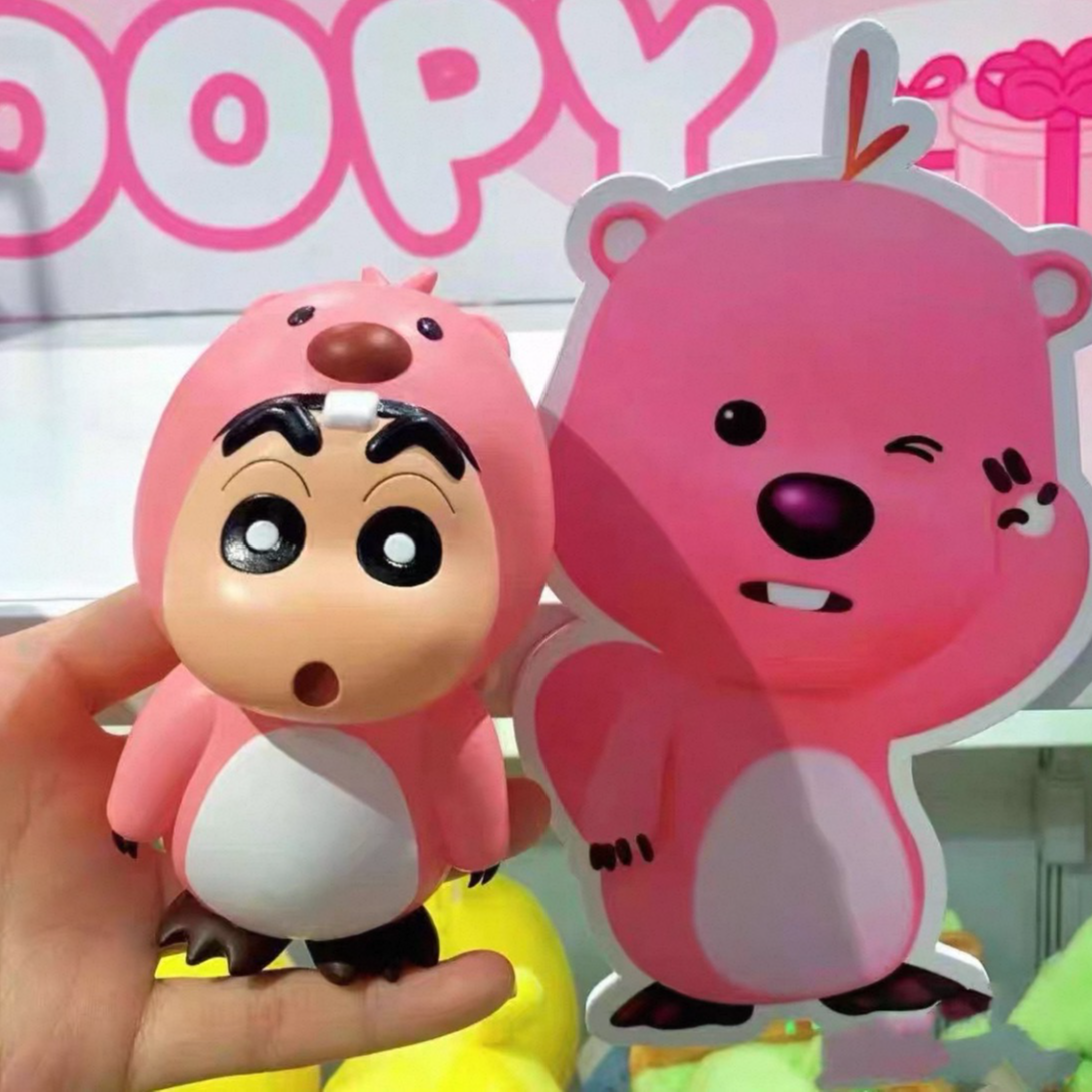 蜡笔小新手办loopy露比海狸可爱车载摆件桌面装饰品潮玩生日礼物