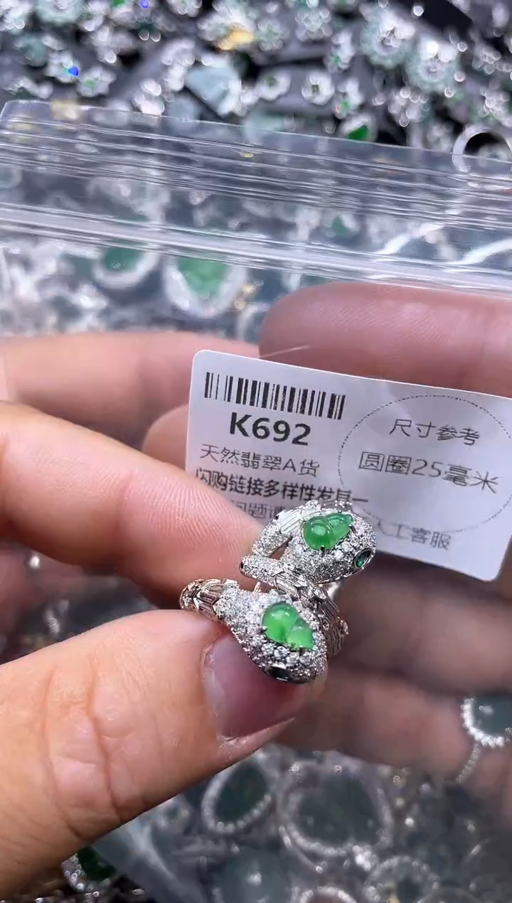 【闪购商品】翡翠颈饰未镶嵌K692戒指 多样性发其一