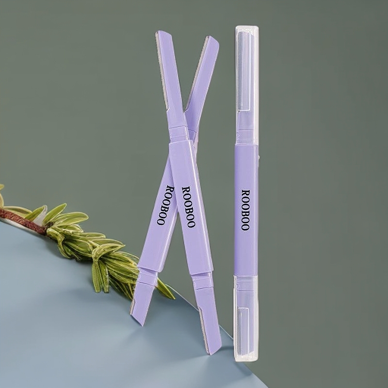 【到手2支】ROOBOO双头锋利顺滑微距修眉刀安全型刮毛便携新手