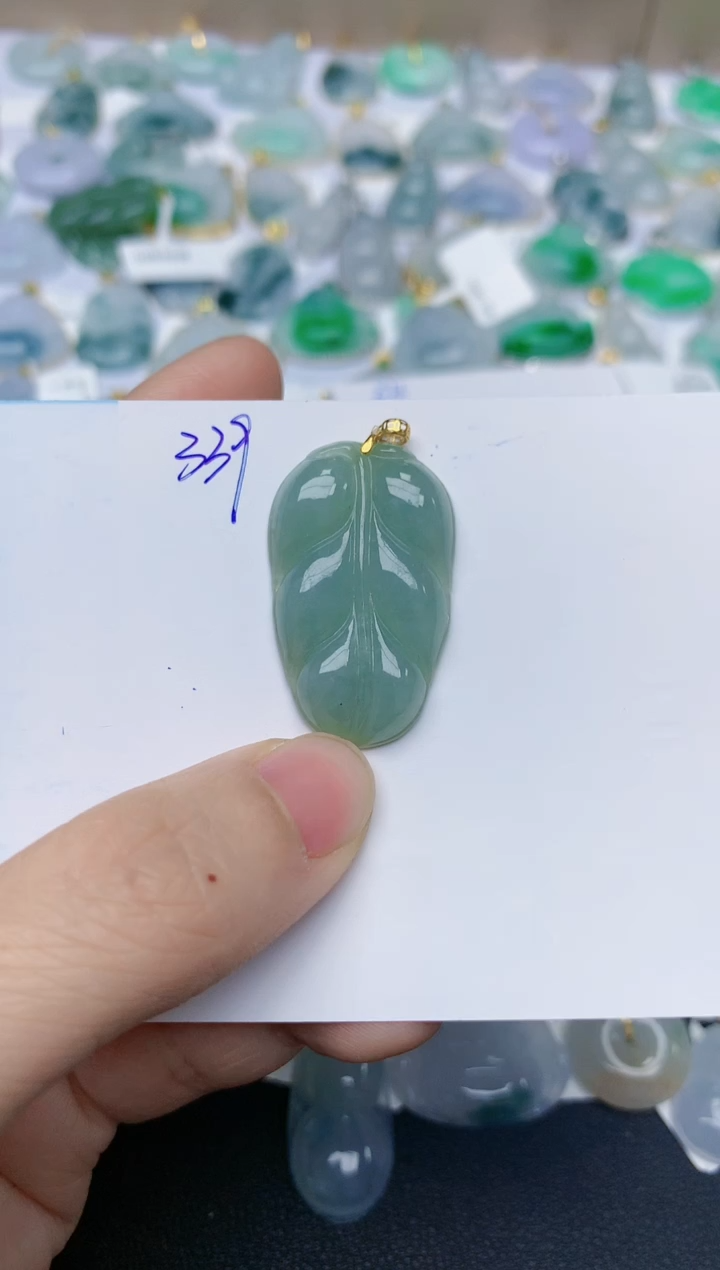 【闪购商品】翡翠颈饰18K金镶嵌天然翡翠A货  339