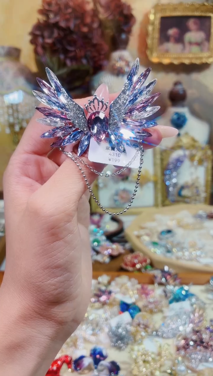 合成立方氧化锆铜合金紫翼天使