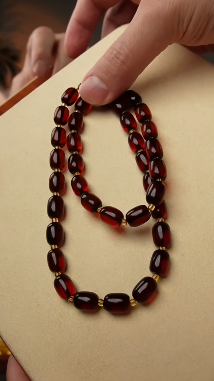 【闪购商品】琥珀颈饰未镶嵌血珀枣珠项链