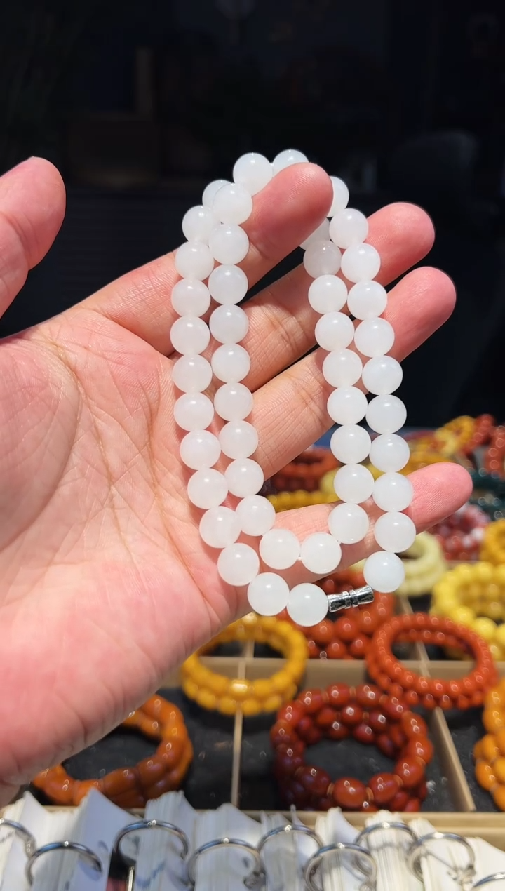 未镶嵌手串和田玉10+圆珠多圈
