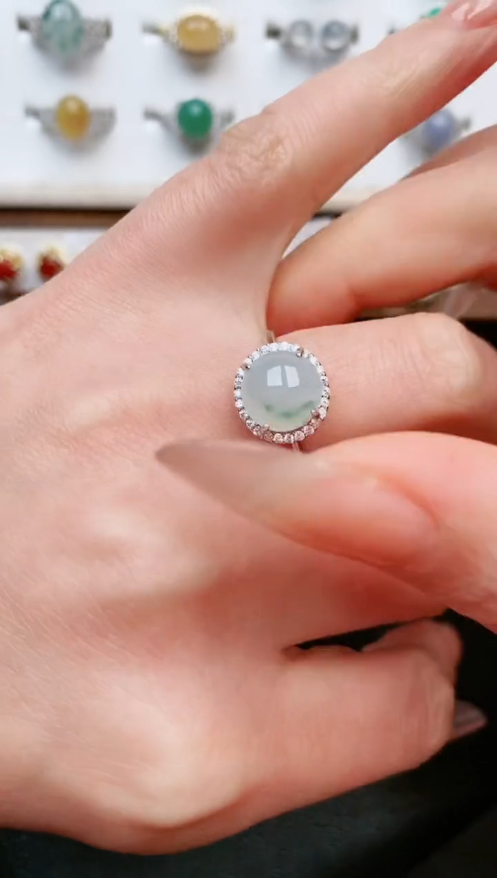 【闪购商品】翡翠戒指银S925镶嵌....