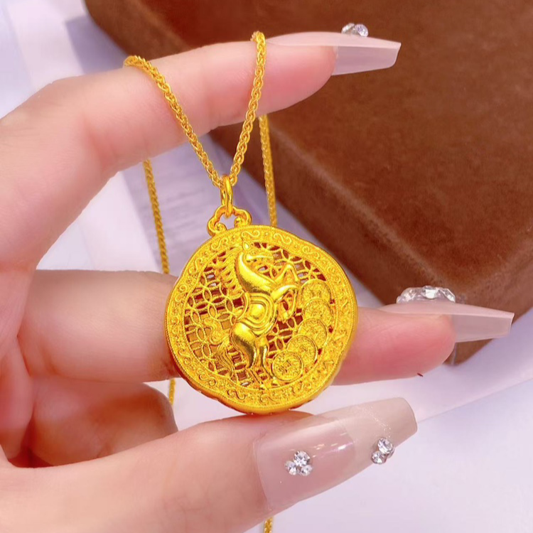 福韵天玺 铜合金吊坠 《韵系列》马上暴富吊坠粗肖邦项链时尚精美