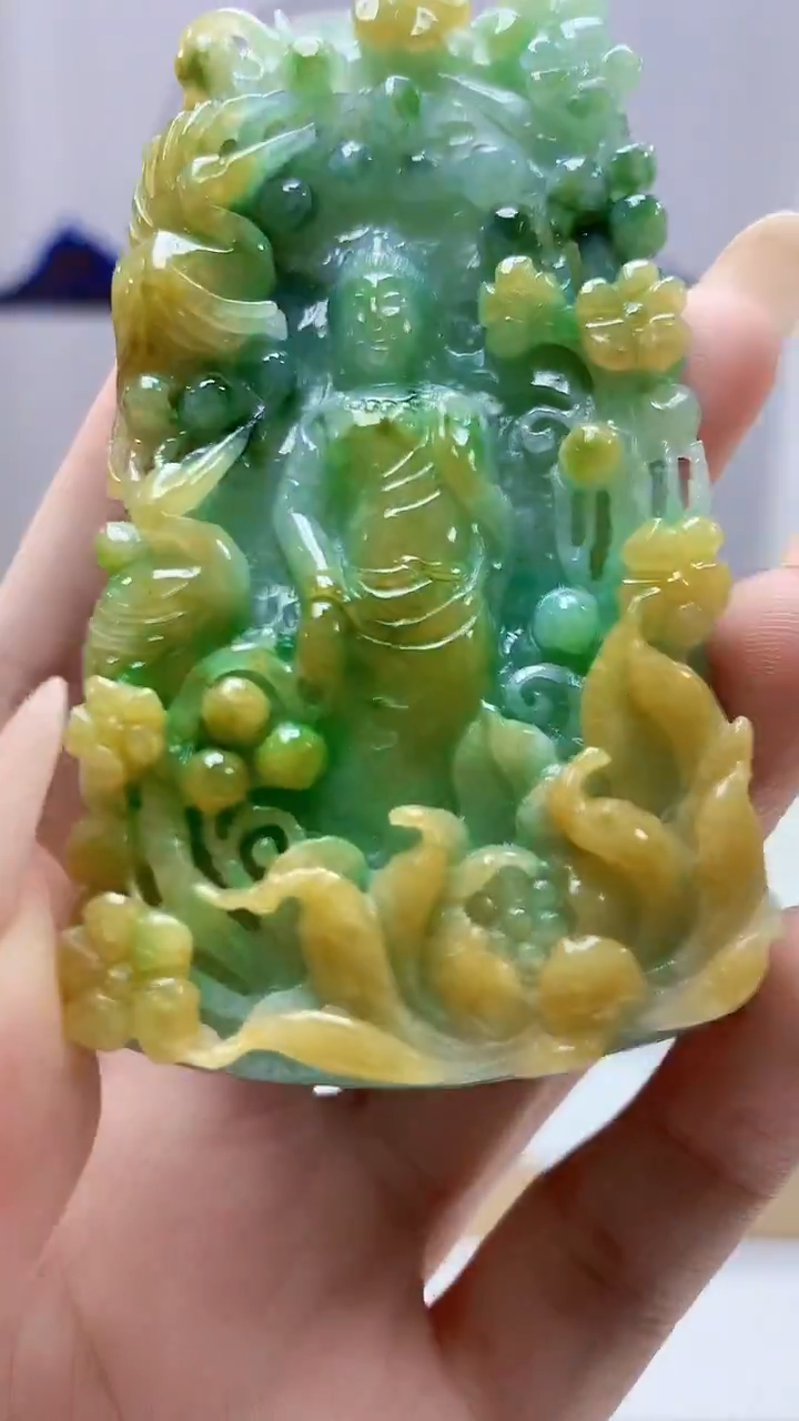 未镶嵌定制翡翠4852DD-毛货挂件39