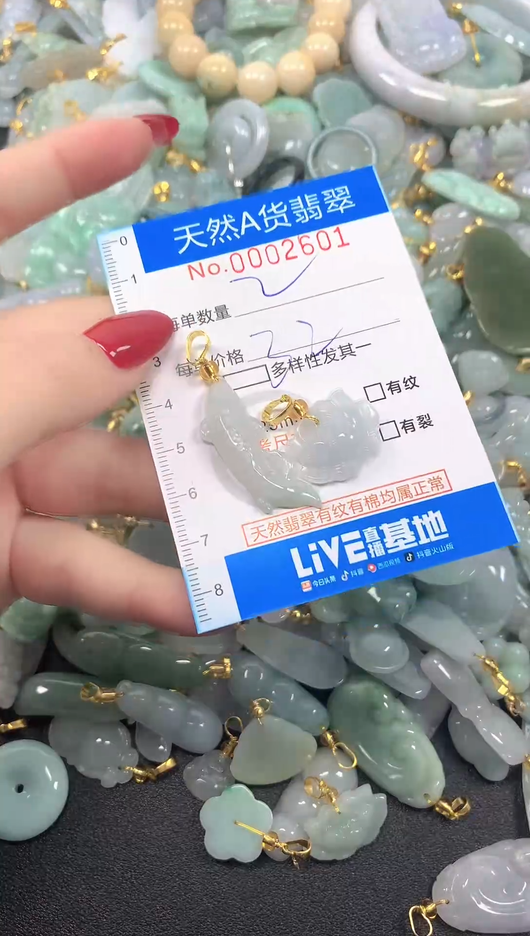 颈饰未镶嵌翡翠净货挂件-2601