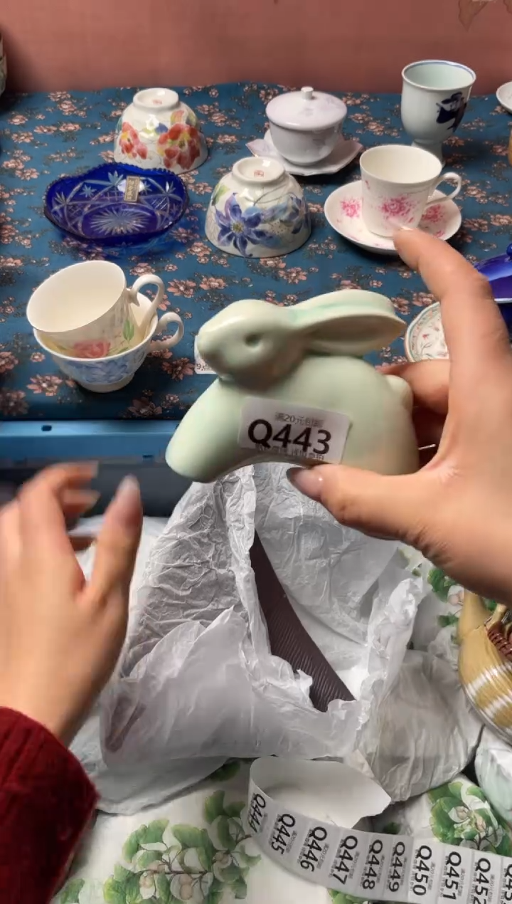 瓷片丸*粥瓷器瓷器Q443