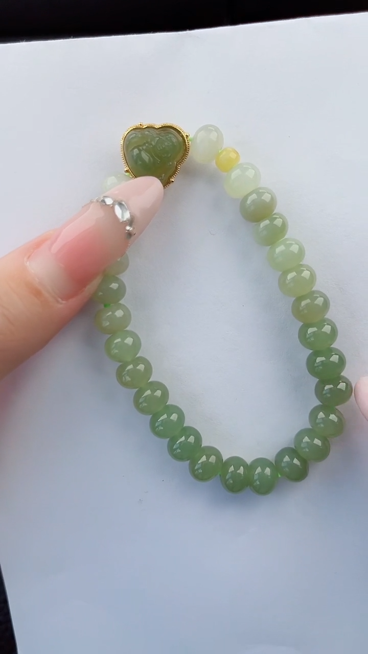 手串未镶嵌和田玉888岚钻微色差T佛公