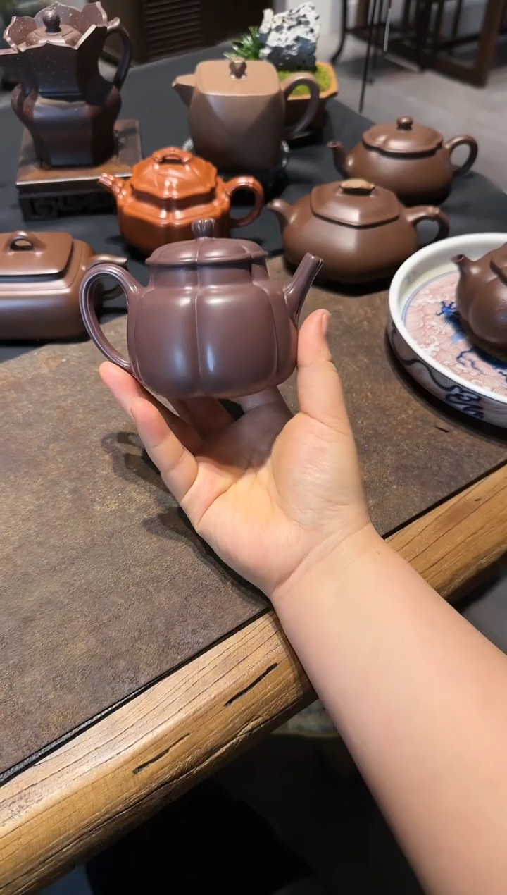 【闪购商品】紫砂茶壶繁花 天青
