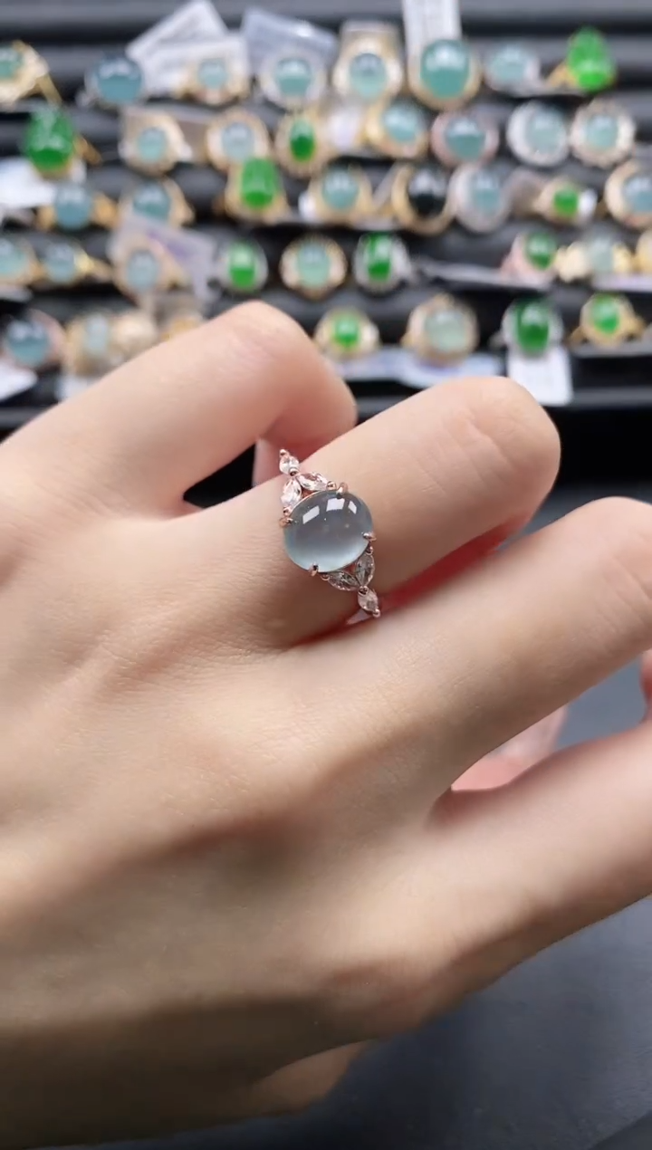 【闪购商品】翡翠戒指银S925镶嵌1111