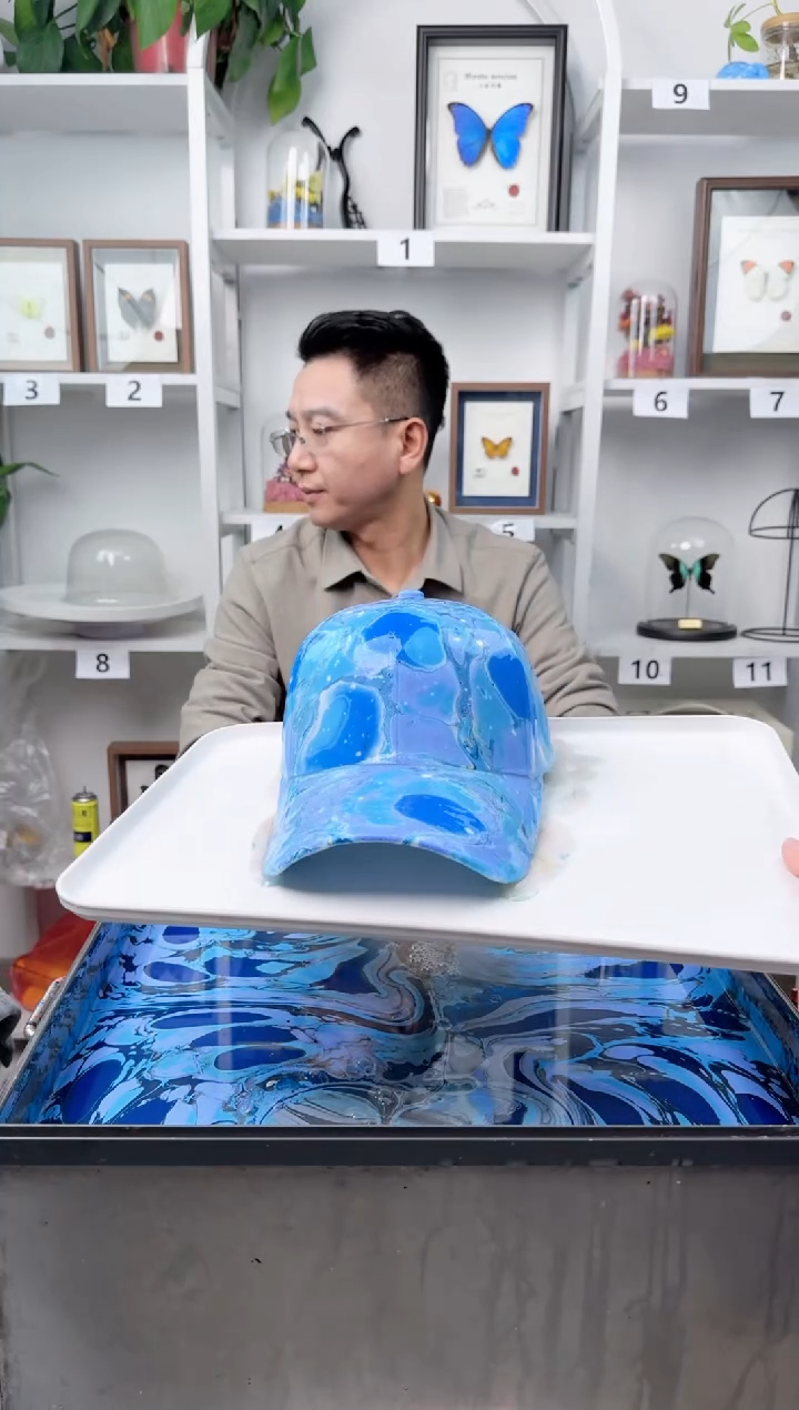 纯棉成人款雪花款水拓帽