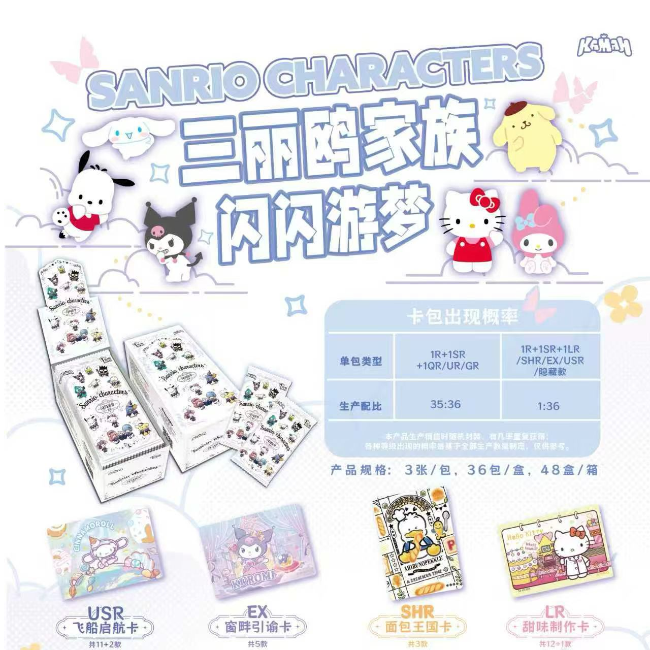 卡漫【玩法合集】正版授权三丽鸥家族闪闪游梦包盲盒1元包