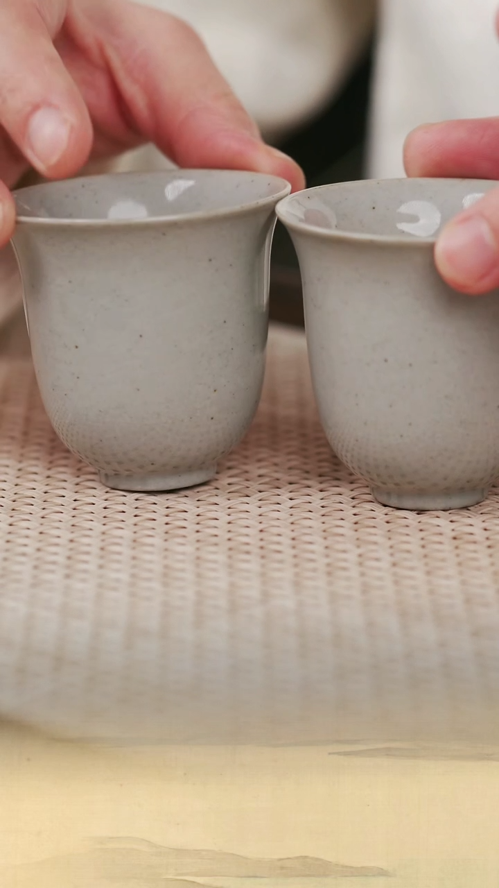 【闪购商品】紫砂茶杯粗陶闻香杯一对