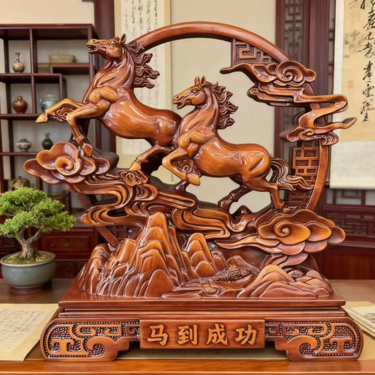 马到成功C款客厅招财酒柜开业乔迁商务礼品摆件