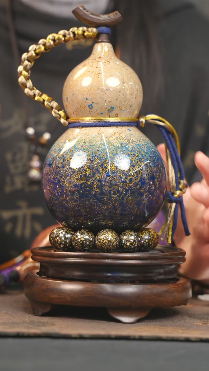 【闪购商品】YK195漆艺酒葫芦不包手串及旋转底座