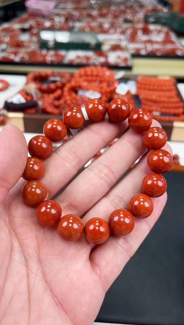 【闪购商品】南红玛瑙瓦西手串13+未镶嵌一个/条