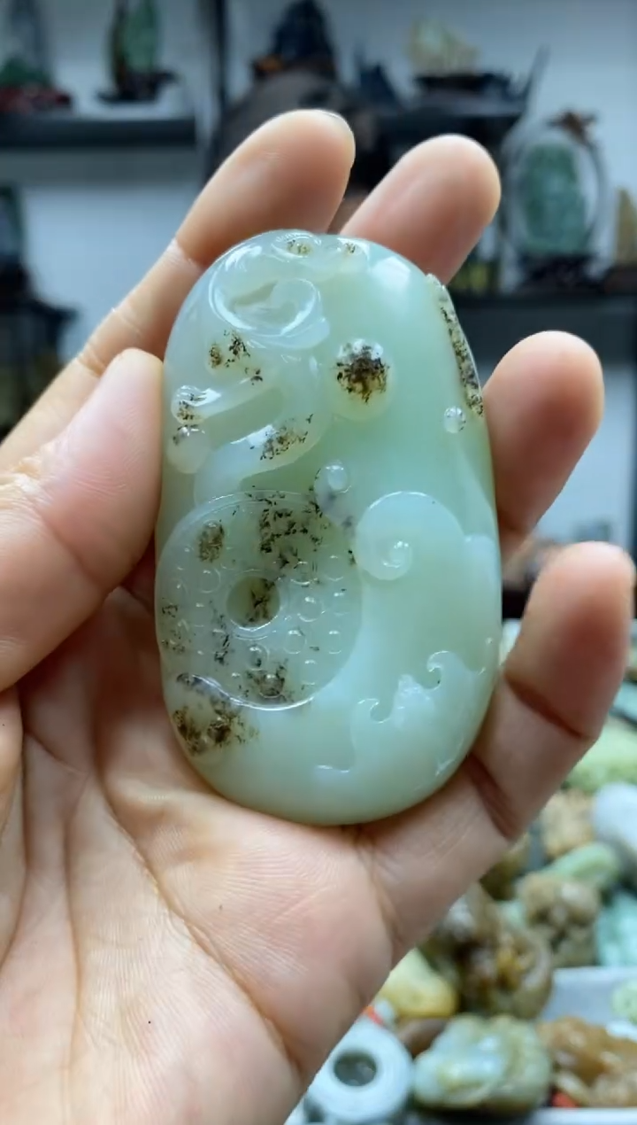 和田玉未镶嵌把件1