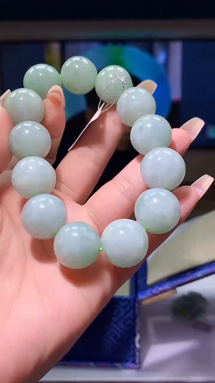 【闪购商品】定制翡翠未镶嵌1084xx-毛货手串37