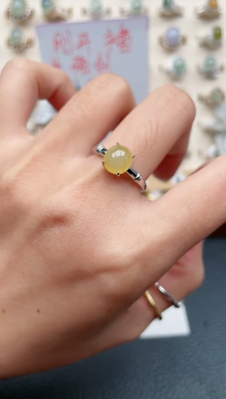 【闪购商品】翡翠戒指银S925镶嵌1111
