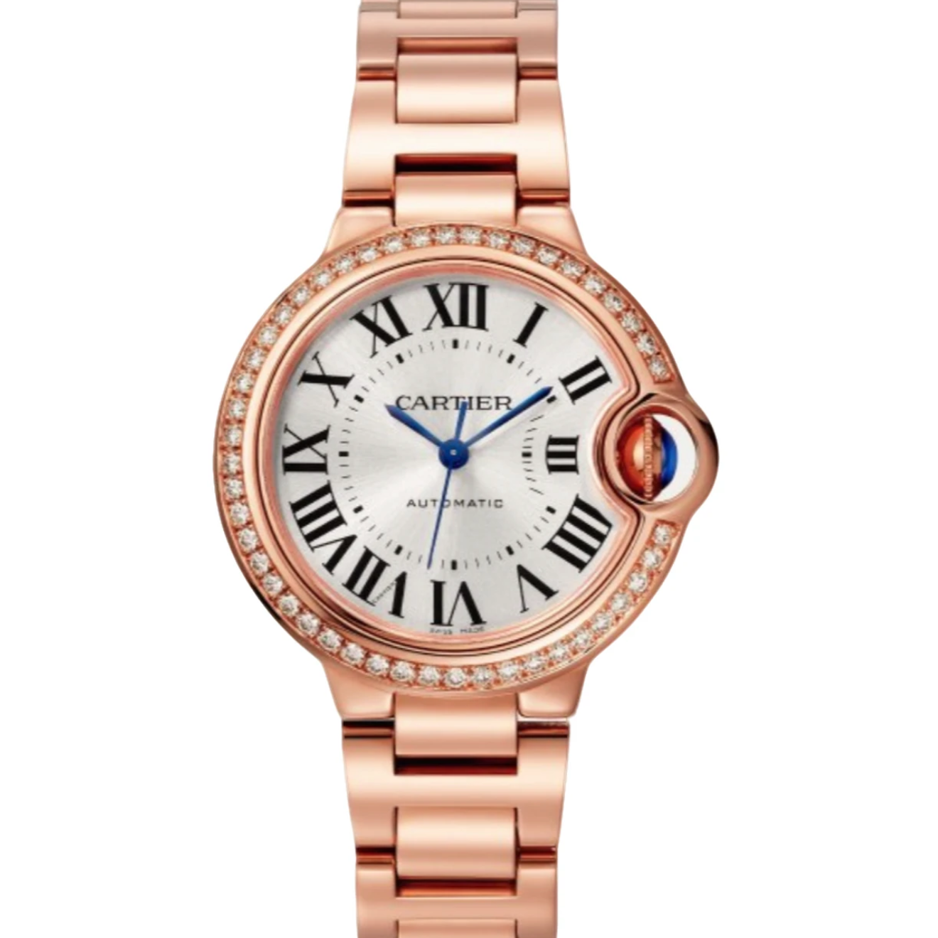 99新 Cartier/卡地亚 蓝气球WJBB0063 33玫瑰金原钻女款机械 23年