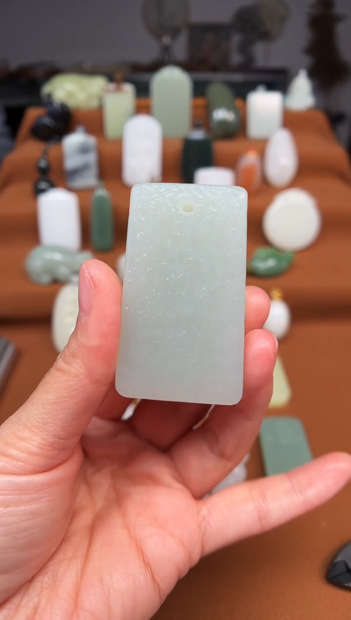 颈饰未镶嵌和田玉平安牌