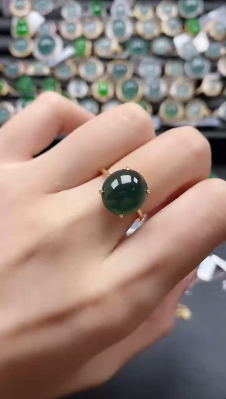 【闪购商品】翡翠戒指银S925镶嵌511511