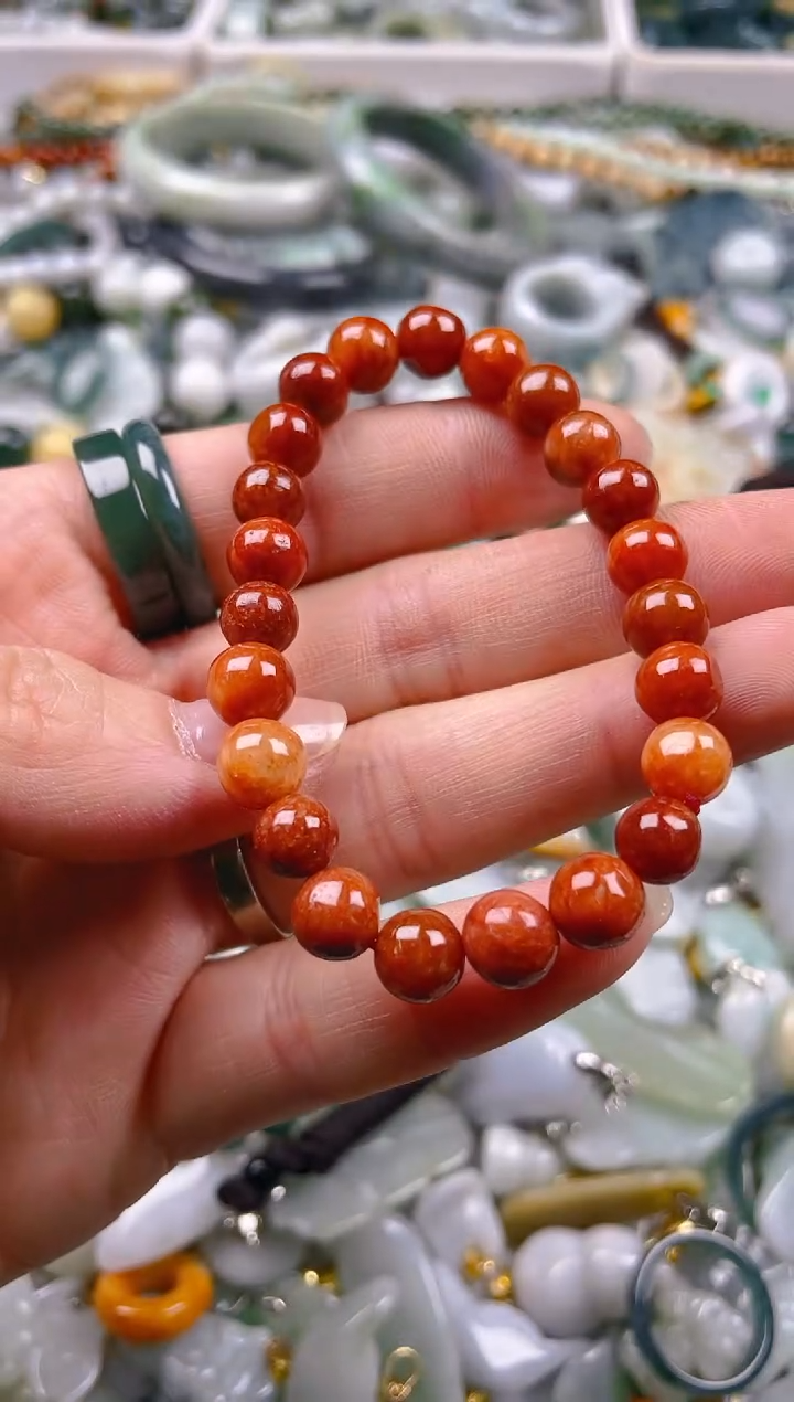 【闪购商品】翡翠颈饰未镶嵌7-8MM/D/翡翠A货一图一物