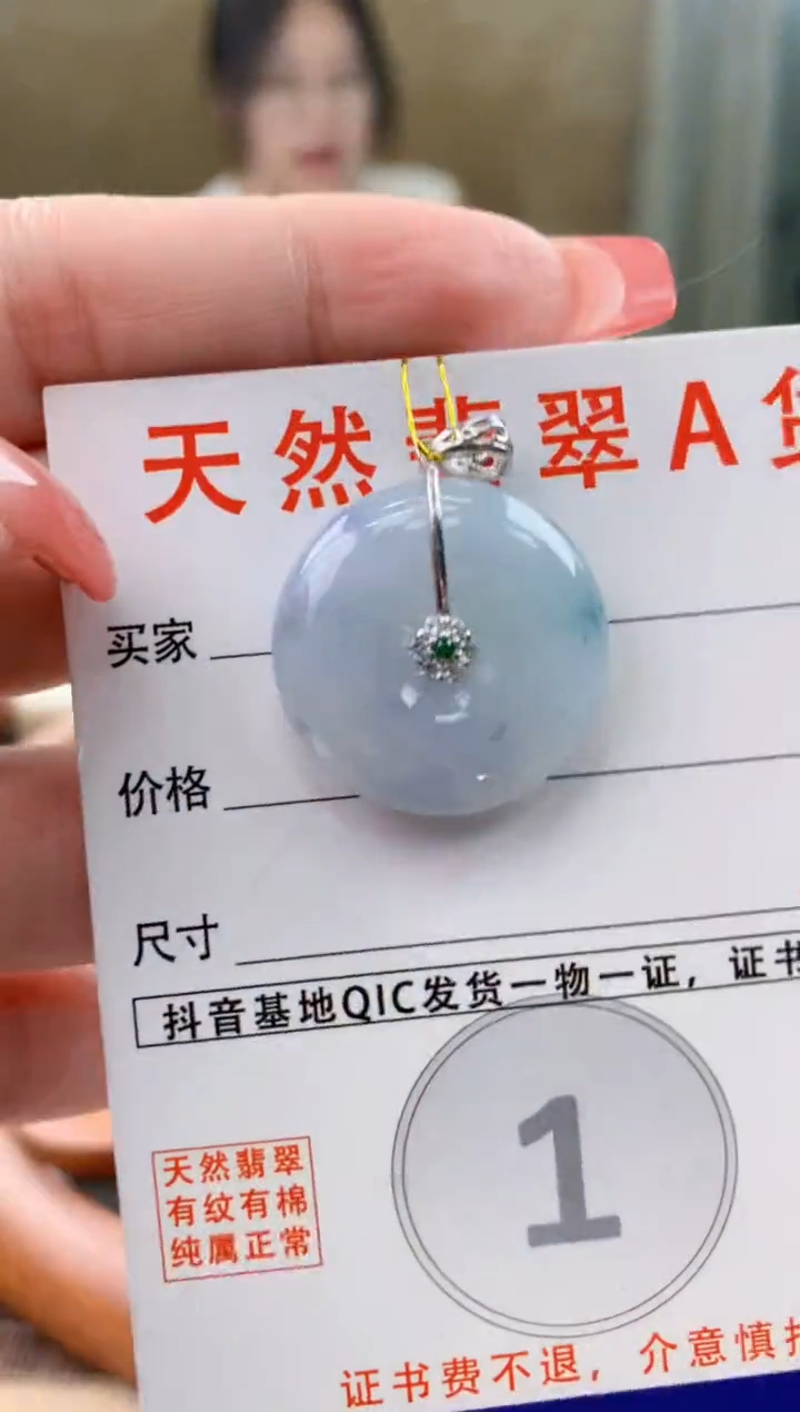 颈饰未镶嵌翡翠天然A货翡翠挂件