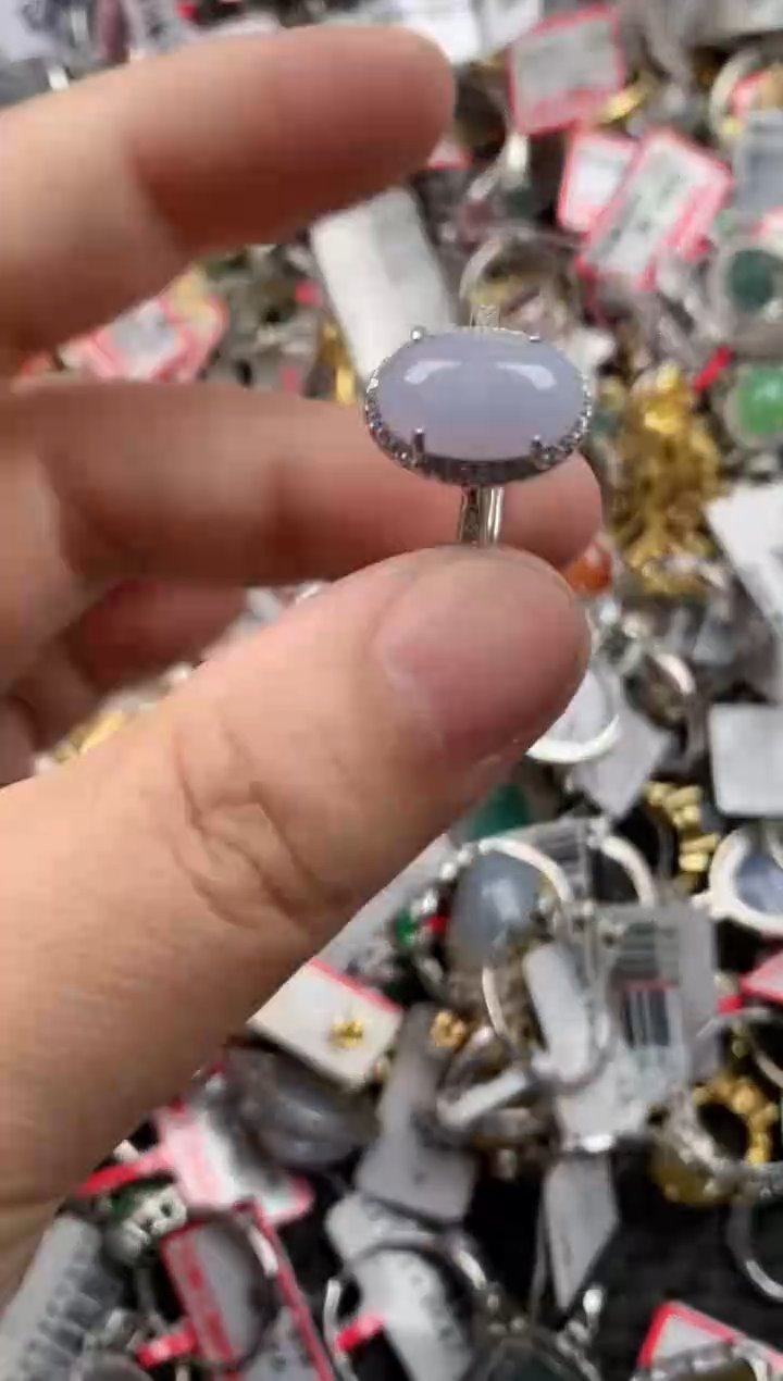 银S925镶嵌戒指翡翠333   5