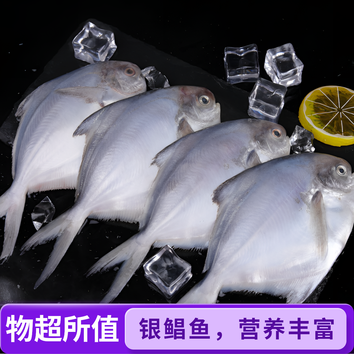 【拍4送1到手5斤】新鲜海捕银鲳鱼刺少肉嫩速冻冷冻顺丰/京东包邮