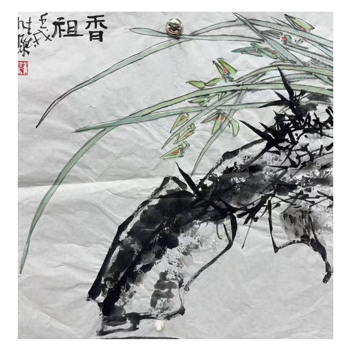 崔如琢款绘画花画心70.70 4.4平尺