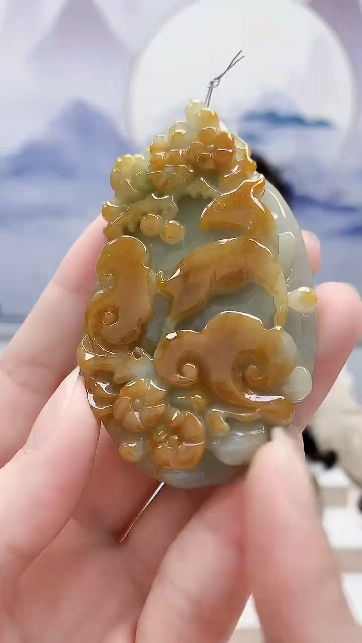 未镶嵌定制翡翠5160ry-毛货挂件21