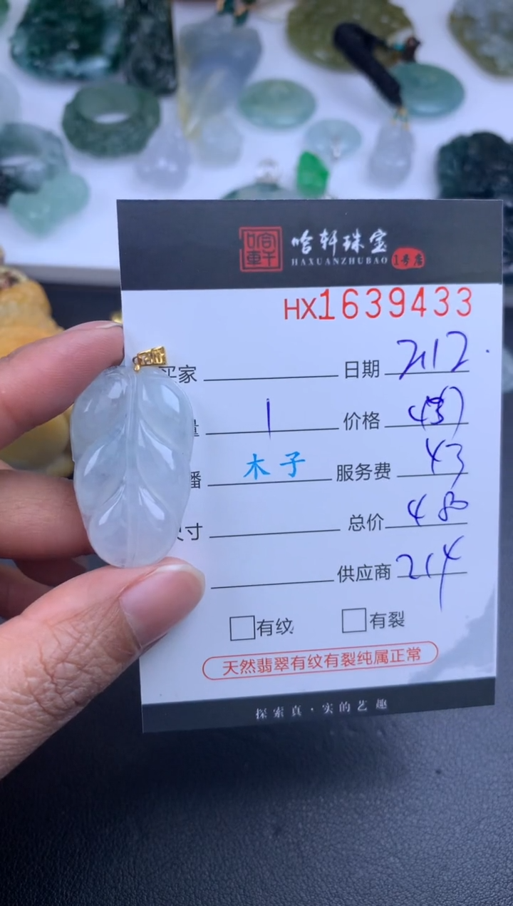 【闪购商品】翡翠挂件未镶嵌哈轩 挂件1