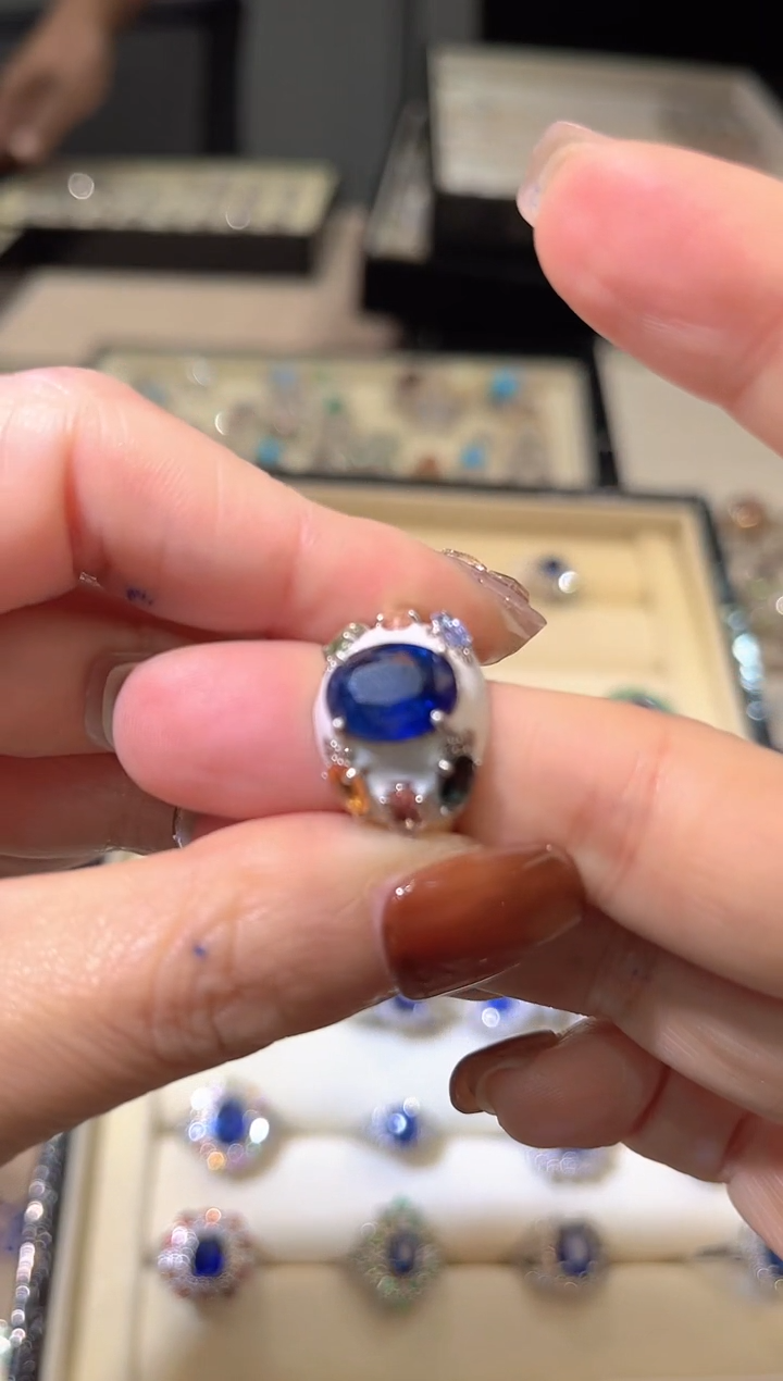 【闪购商品】定制蓝宝石戒指未镶嵌戒指